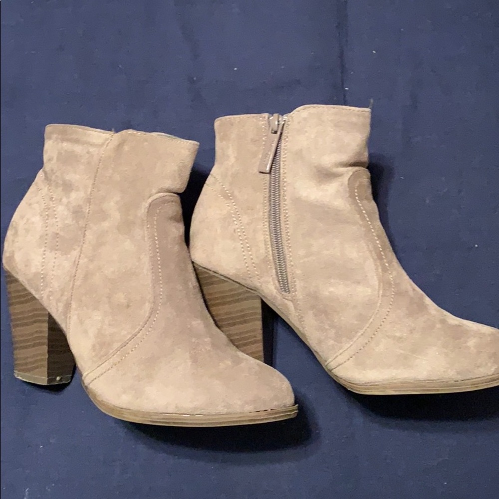 Taupe Suede Booties